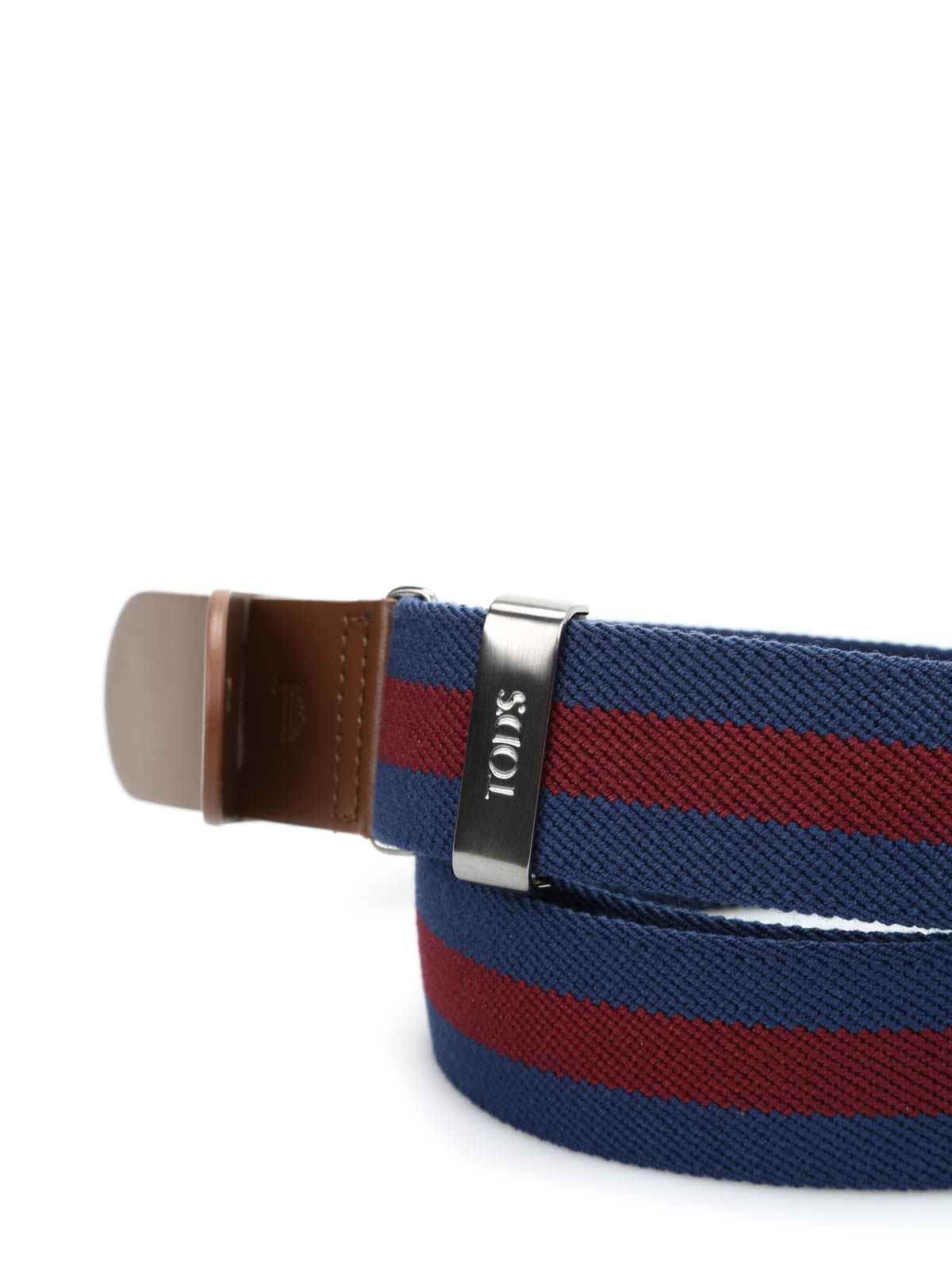 Tod&#39;S - Canvas and leather belt - belts - XCMCP770100J219847 | 0