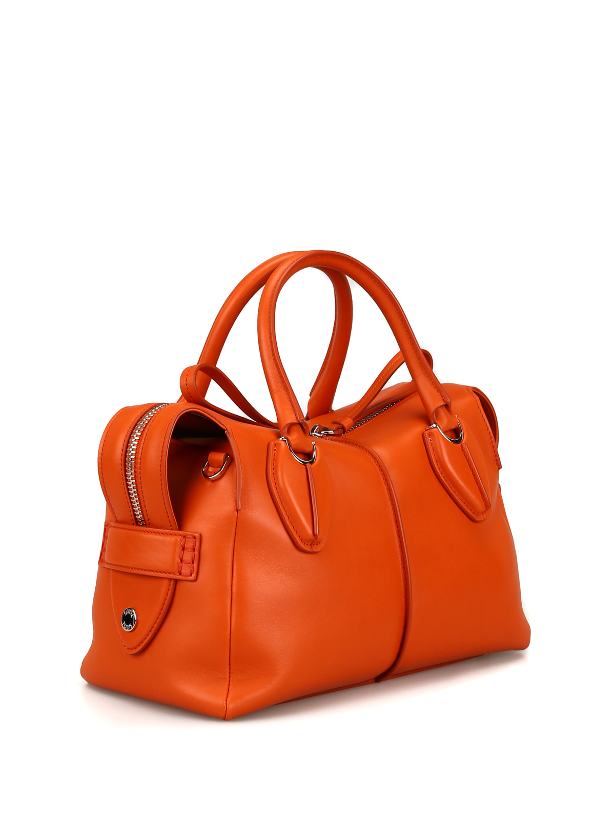 Tod'S - D-Styling orange leather small bowling bag - bowling bags ...