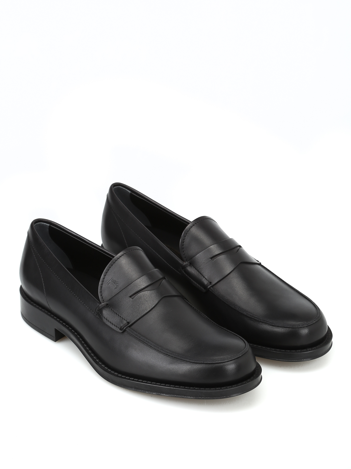 black matte loafers