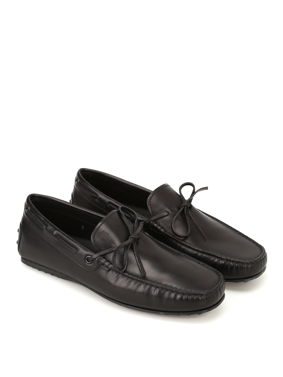 City Gommino black leather loafers 