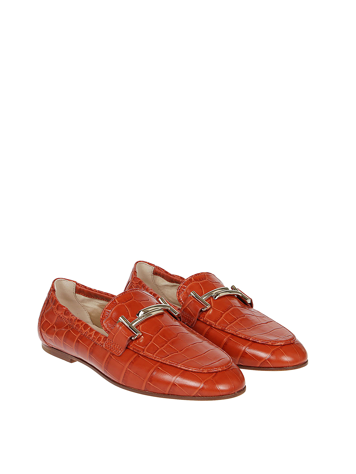 Tod'S - Double T croco print loafers - Loafers & Slippers