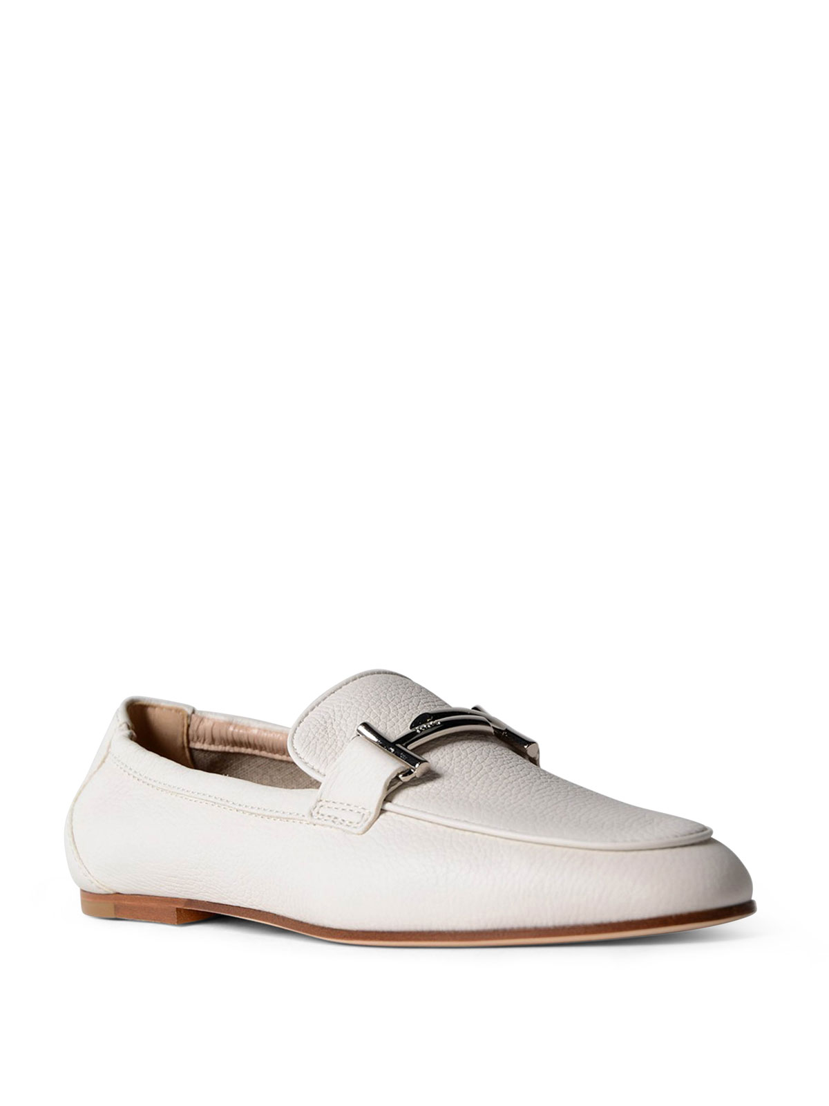 tods white loafers