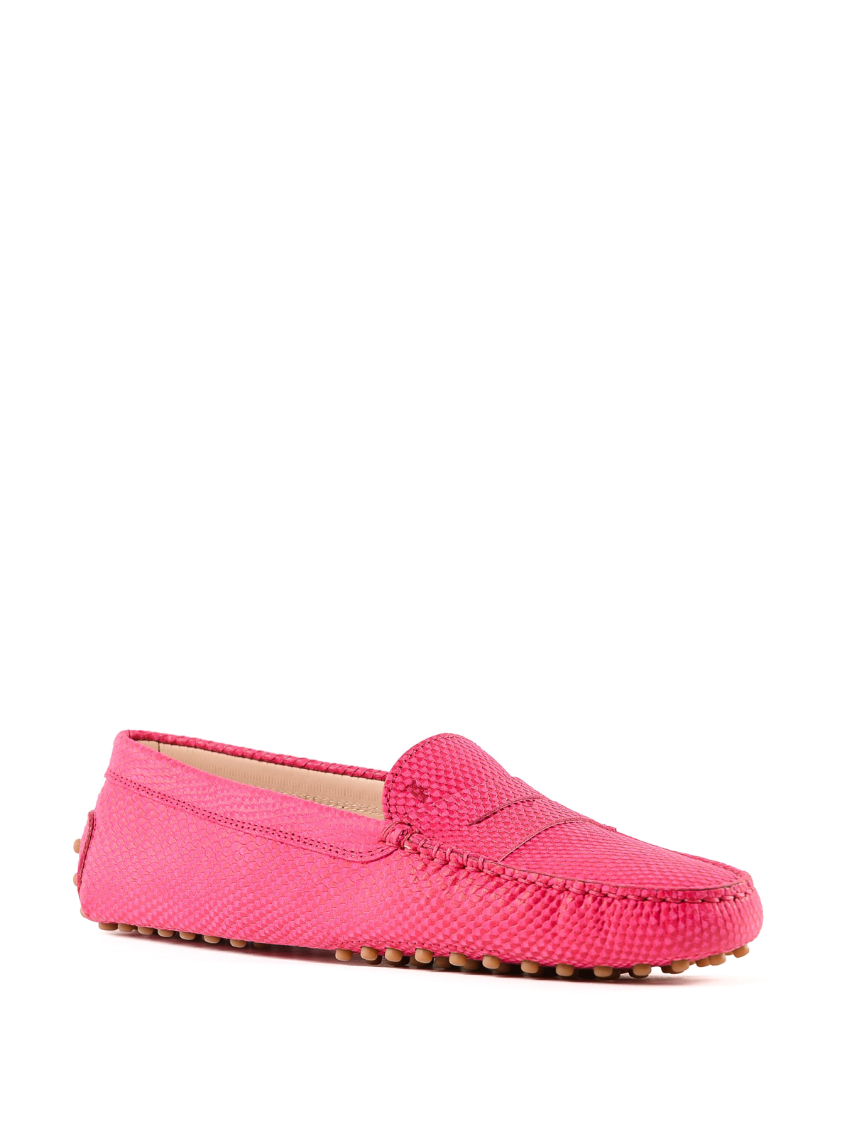 Tod'S - Gommini fuchsia leather loafers - Loafers & Slippers ...