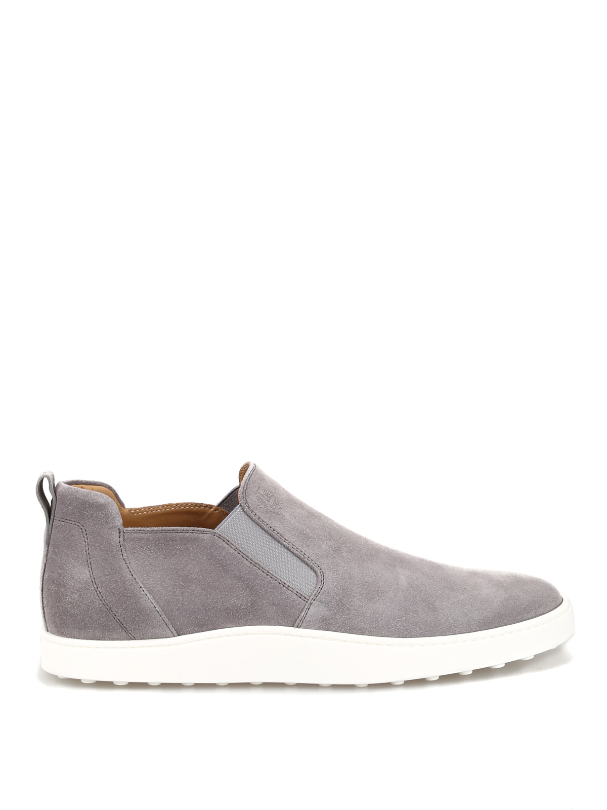 grey suede slip on sneakers