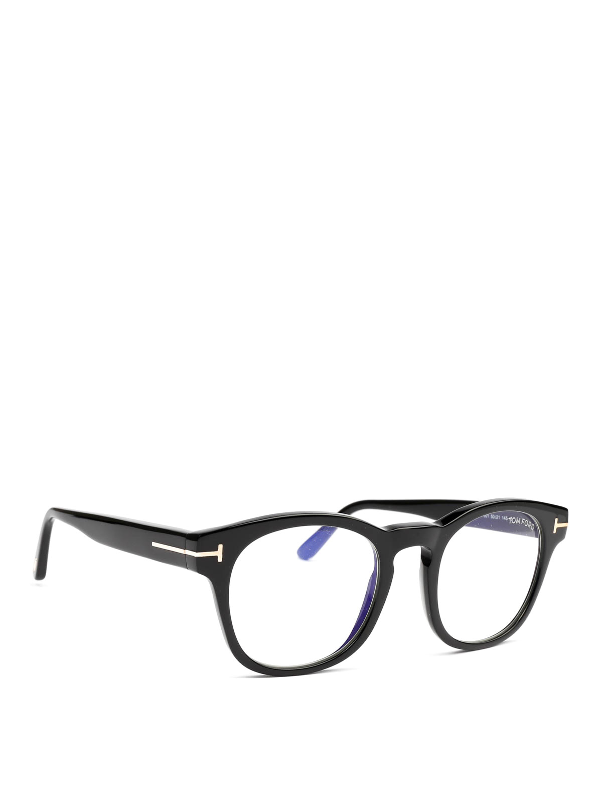 Glasses Tom Ford - Black thick round frame glasses - FT5543B001