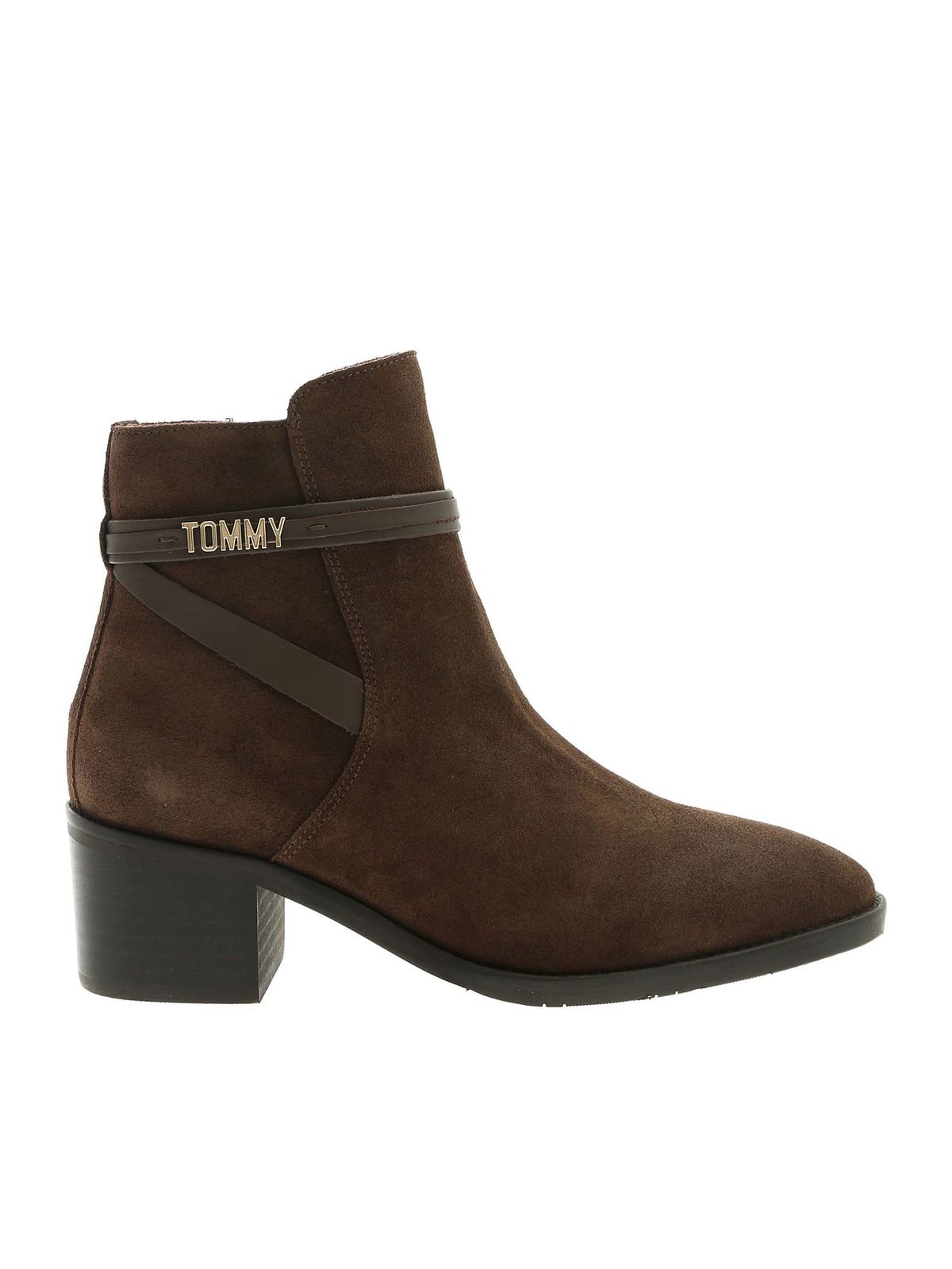 Tommy Hilfiger - Suede ankle boots in brown - FW0FW05178GT6