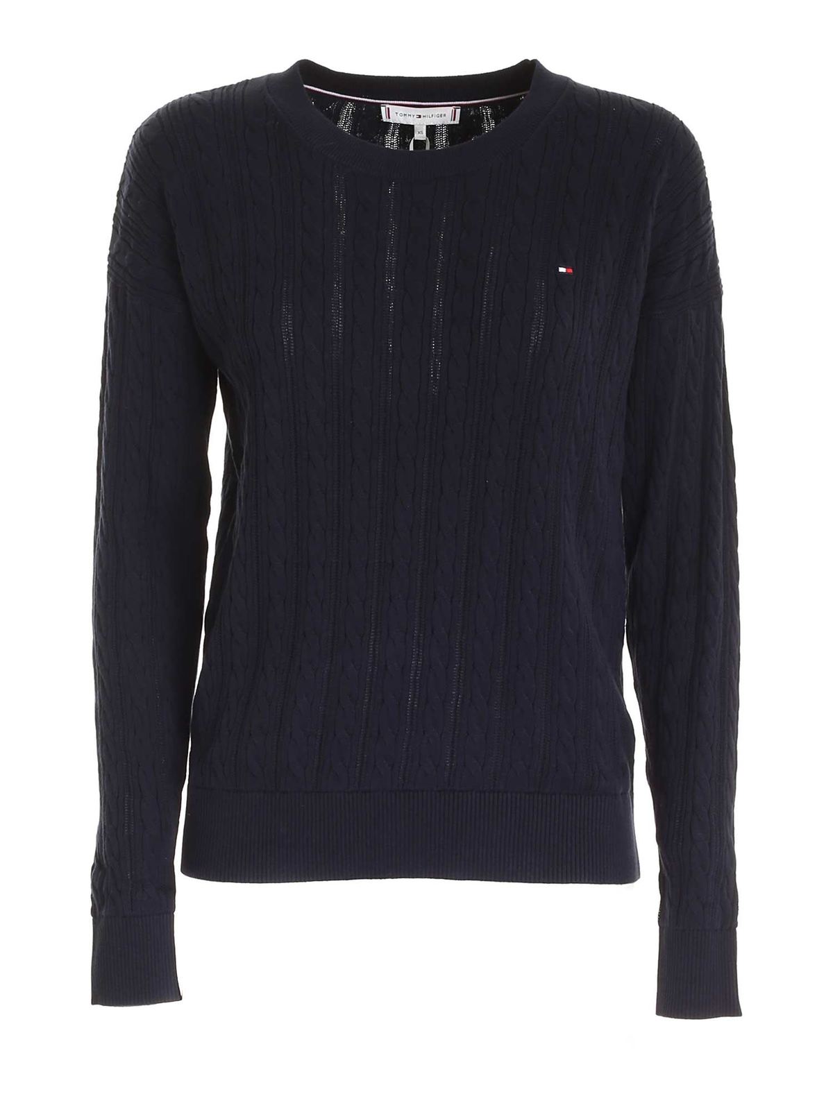 Tommy Hilfiger LOGO EMBROIDERY SWEATER IN BLUE