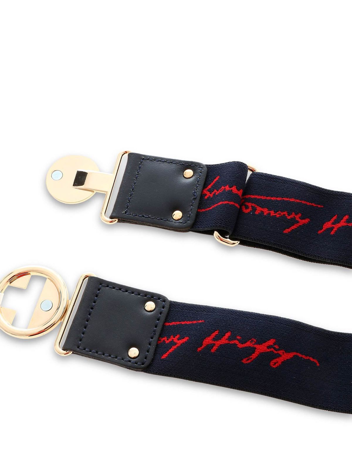 Tommy Hilfiger - Red logo belt in blue 