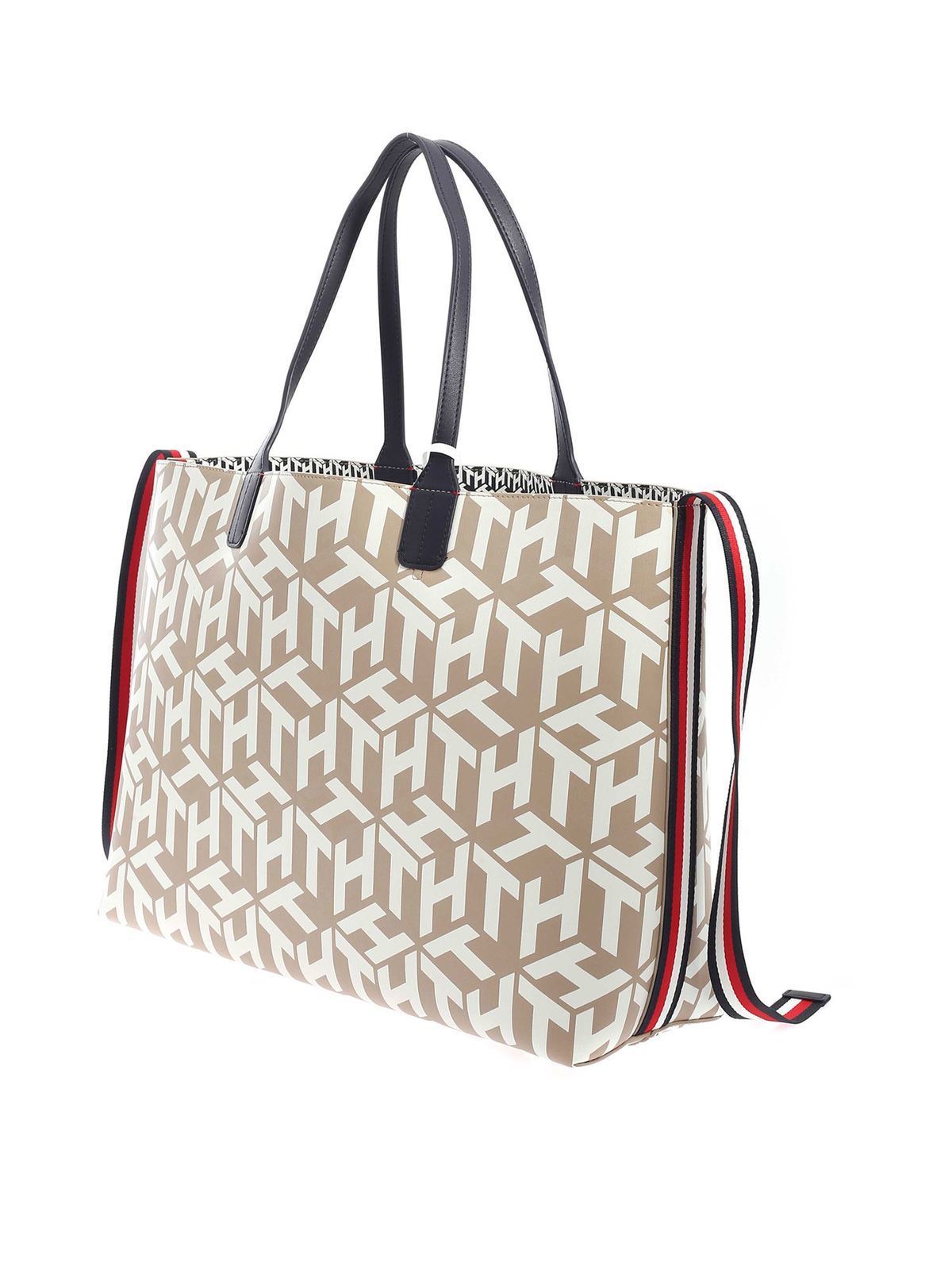 Shoulder bags Tommy Hilfiger - Iconic Tommy bag in beige and white ...