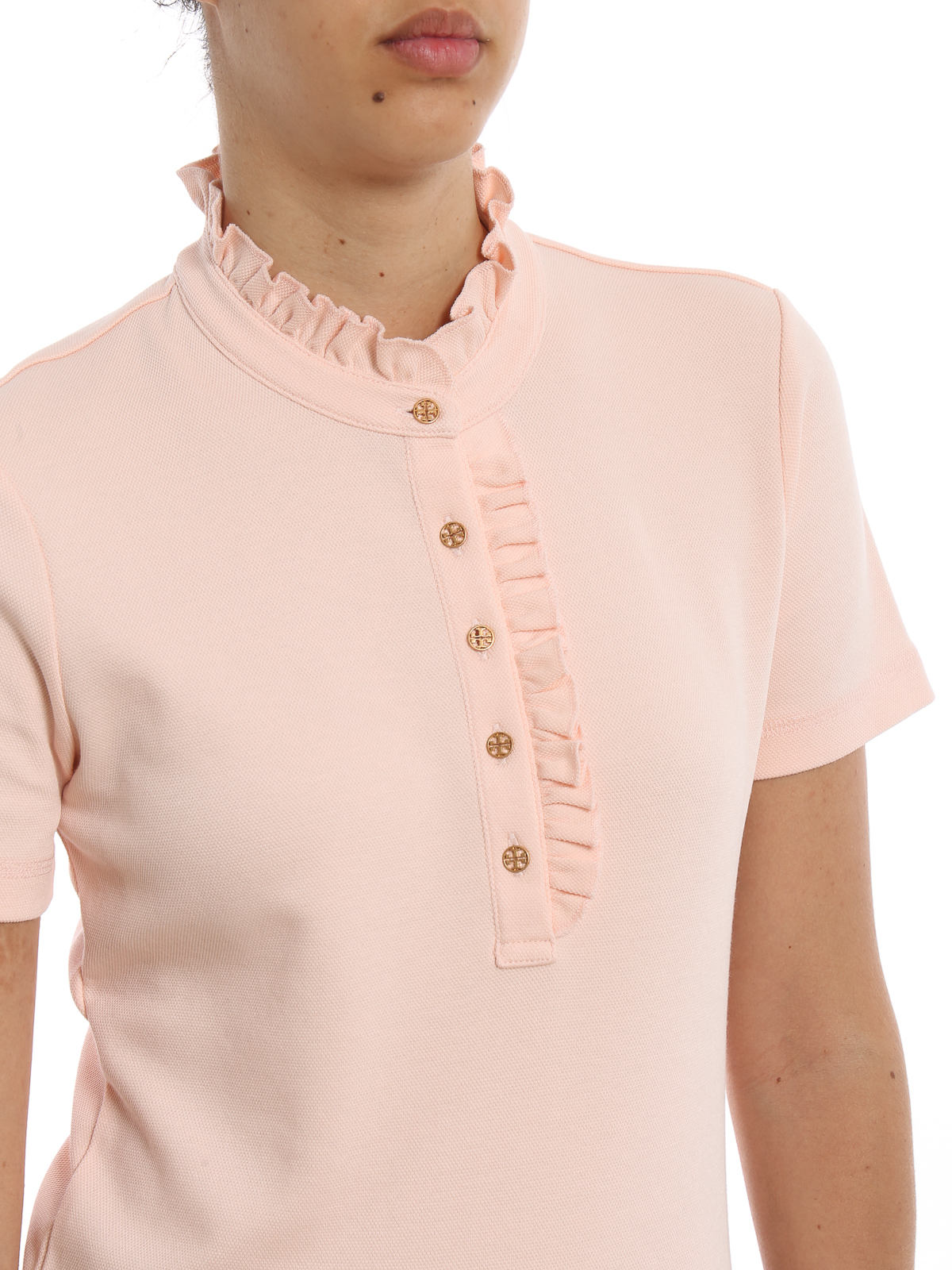 Polo shirts Tory Burch - Deneuve pale pink polo shirt - 48392654