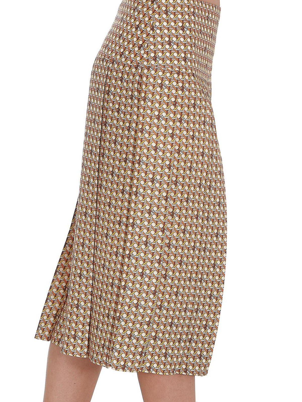 Knee length skirts & Midi Tory Burch - Pleated silk skirt - 81176263