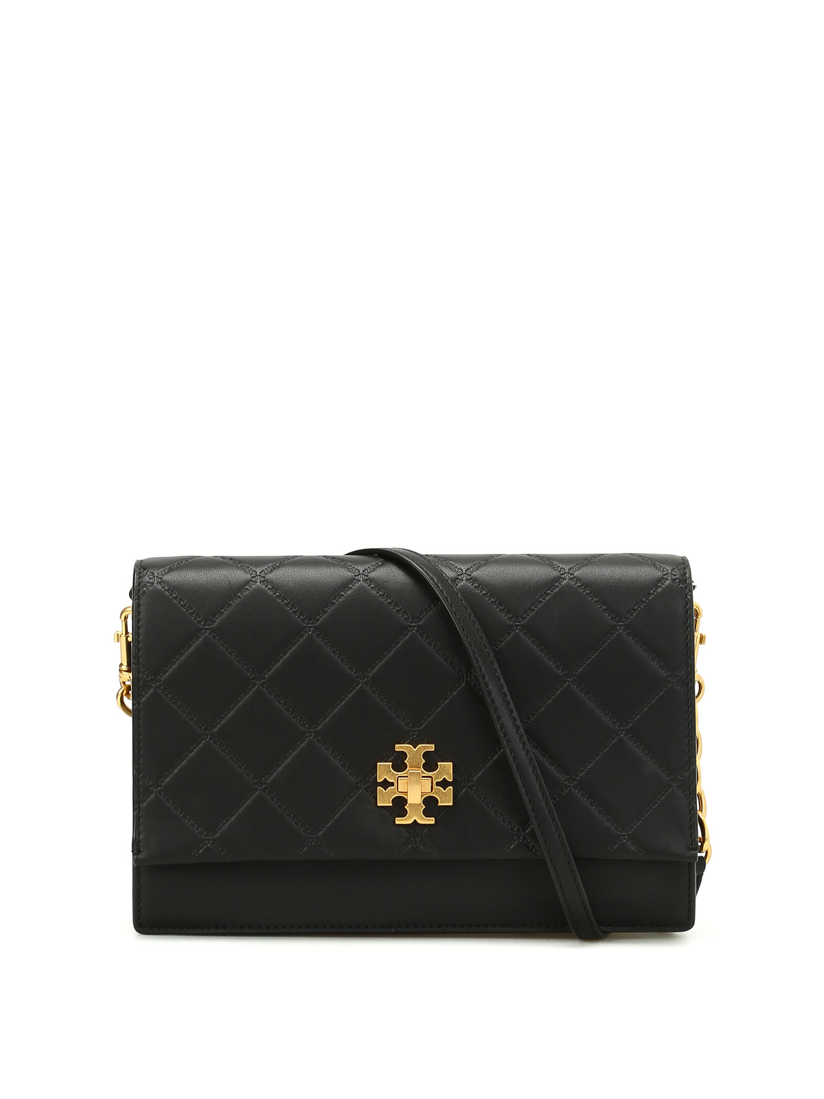 tory burch georgia leather flap shoulder bag