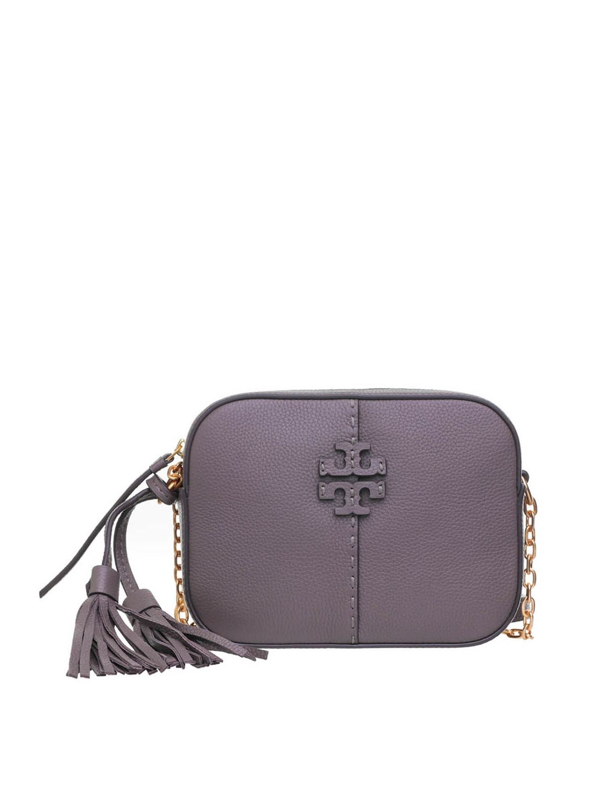 Cross body bags Tory Burch - McGraw camera bag in Silver Maple color -  64447963