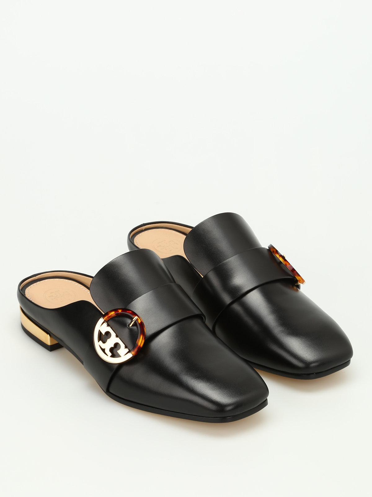 Sydney backless leather loafers by Tory Burch - Loafers & Slippers ... Tory Burch: Loafers & Slippers online - Sydney backless leather loafers