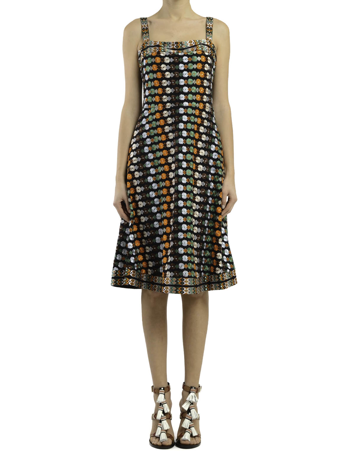Knee length dresses Tory Burch - Floral embroidered dress - 11161472