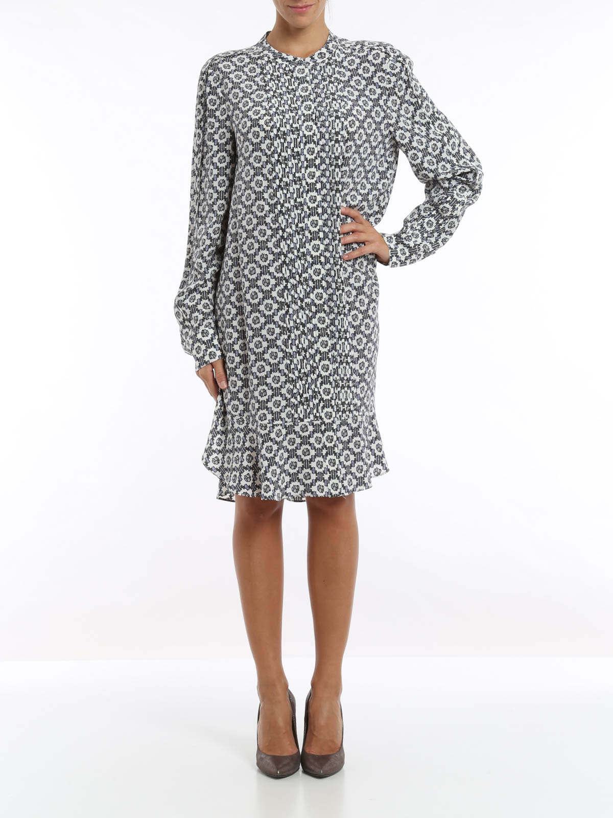 Knee length dresses Tory Burch - Silk shirt dress - 32151435118