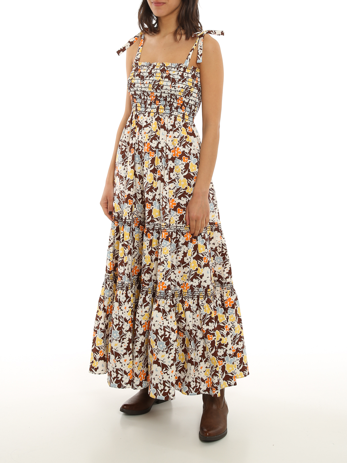 Maxi dresses Tory Burch - Cotton blend floral dress - 76885220 