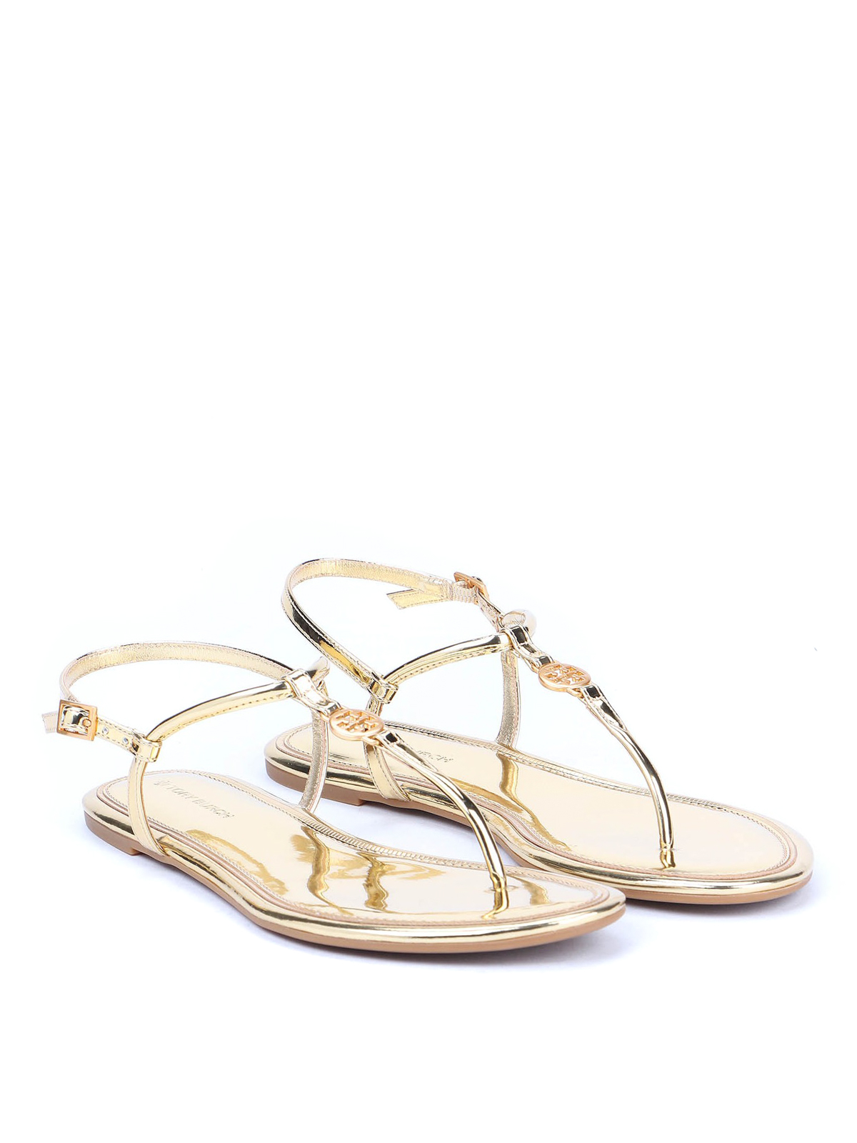 Sandals Tory Burch - Emmy metallic leather thong sandals - 65178701
