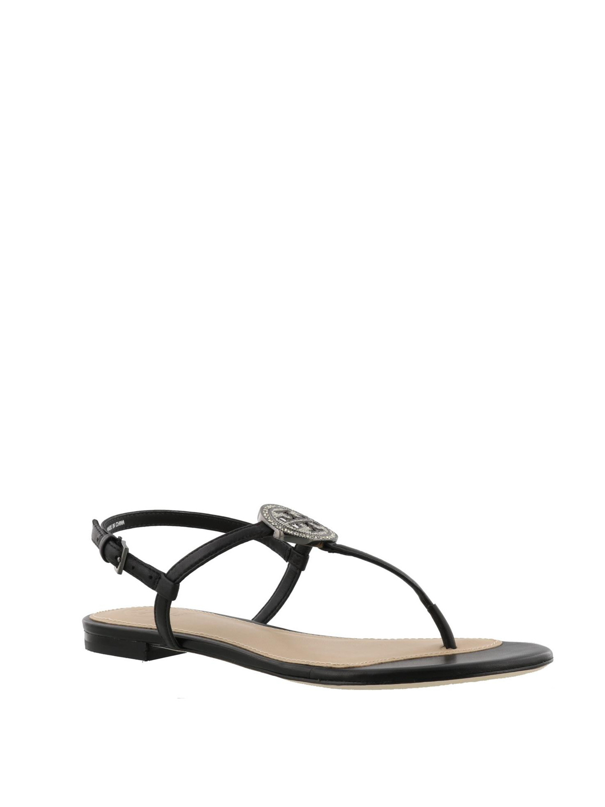 Sandals Tory Burch - Liana black leather thong sandals - 46086001