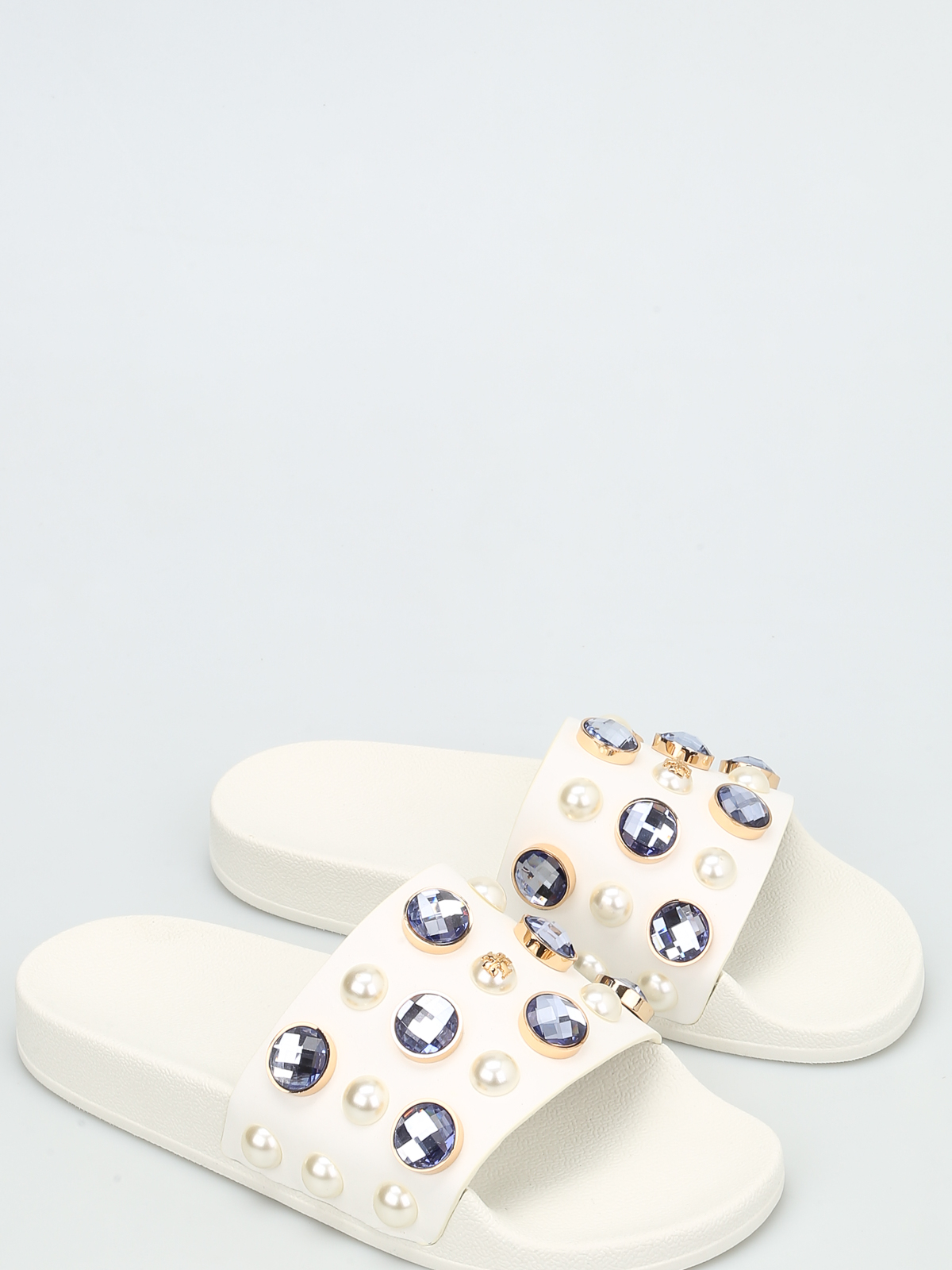 Sandals Tory Burch - Vail rhinestone and bead sliders - 35939100