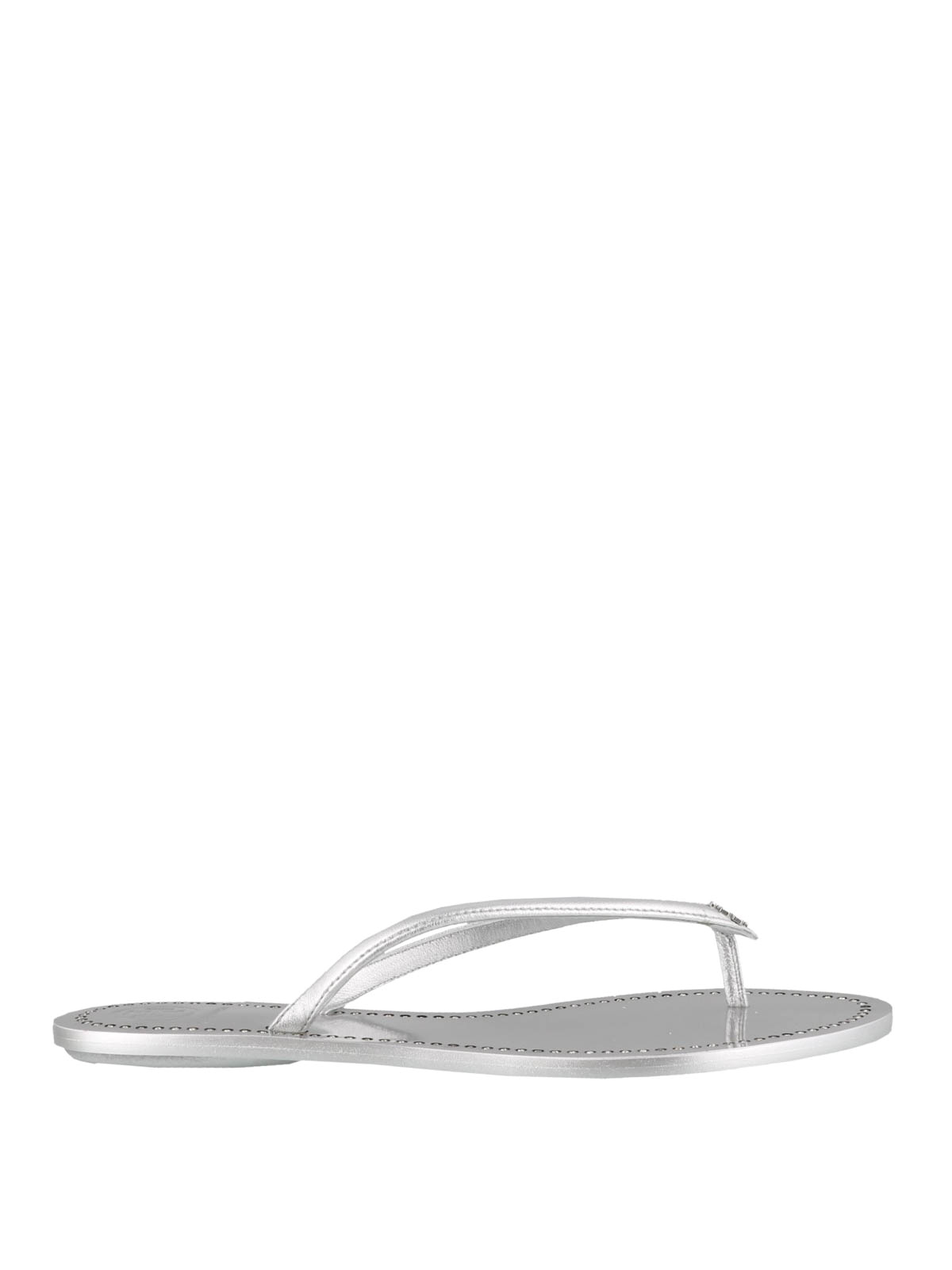 Sandals Tory Burch - Crystal embellished silver thong sandals - 53035040