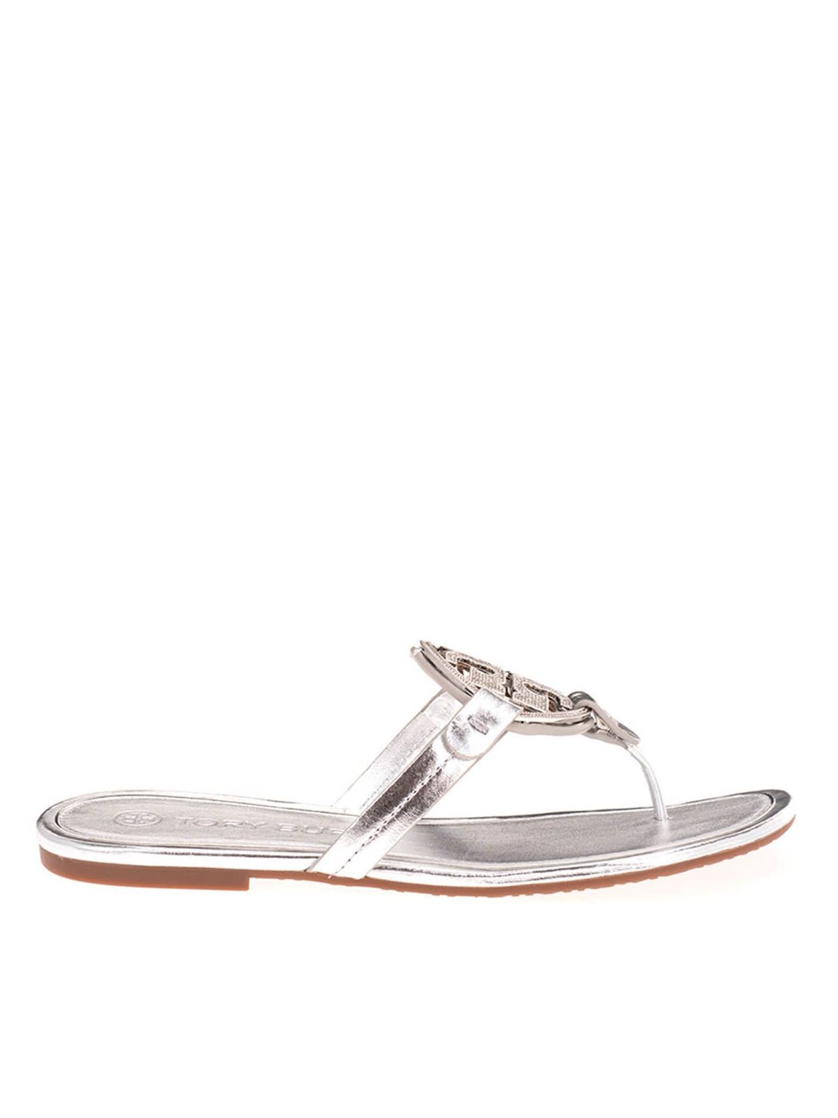 Sandals Tory Burch - Silver tone jewel sandals - 79209040 