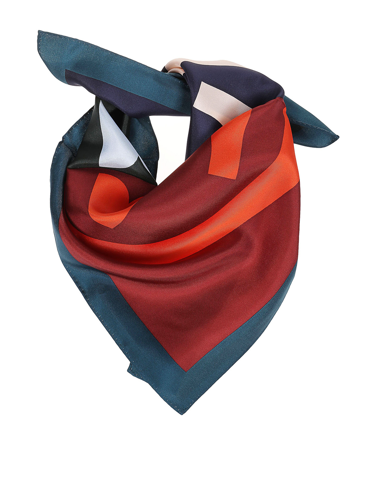 Scarves Tory Burch - Colour block silk scarf - 56903377 
