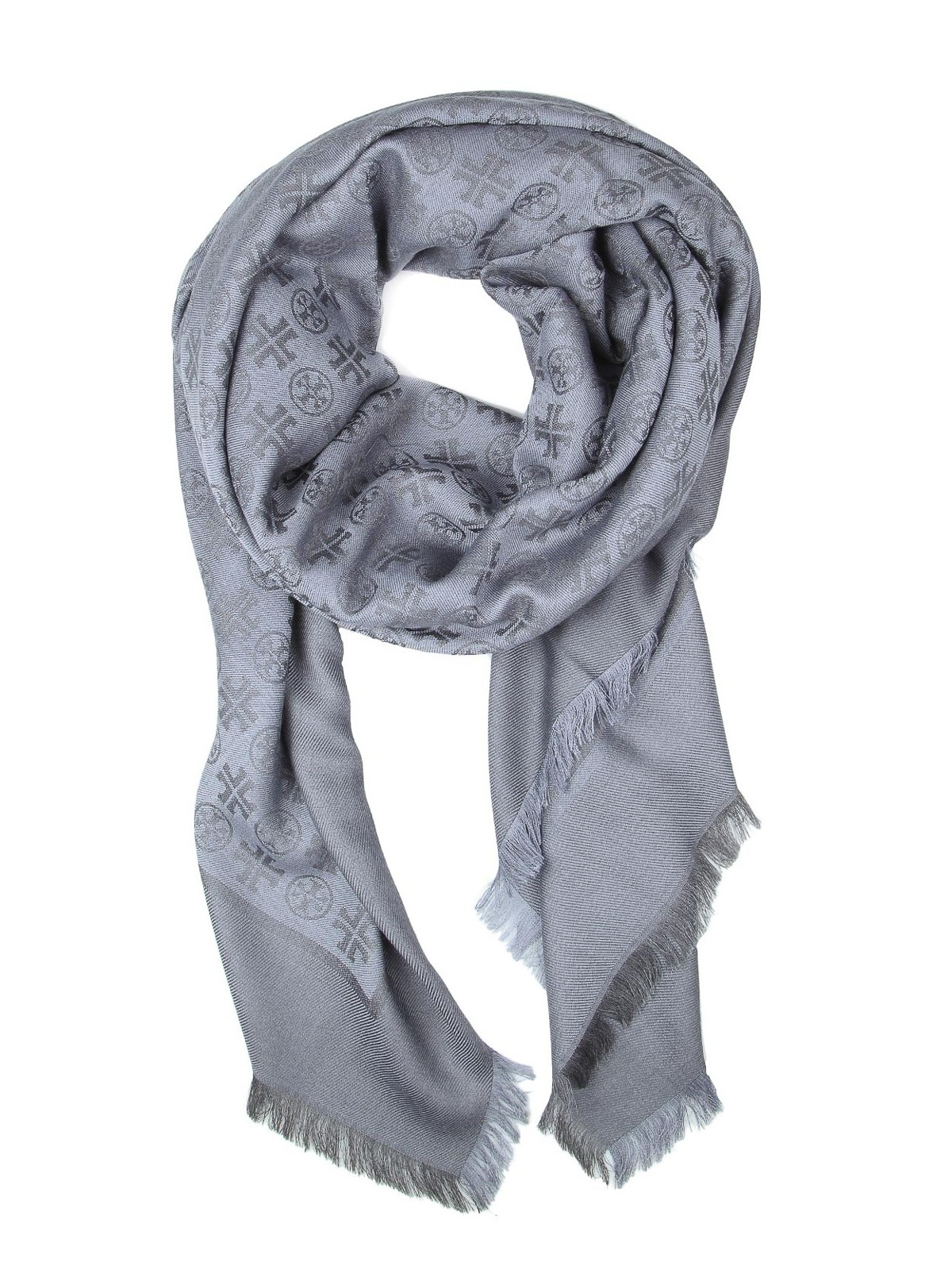 Scarves Tory Burch - Logo jacquard wool blend scarf - 45664020 