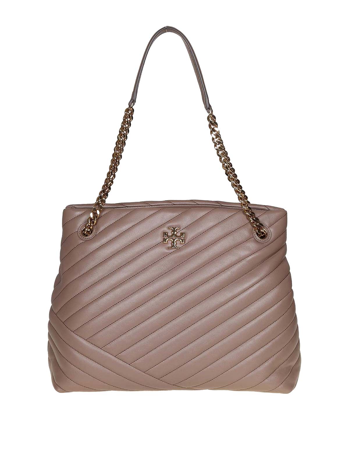 Tory Burch Kira Chevron Quilted Leather Bag In Taupe | ModeSens