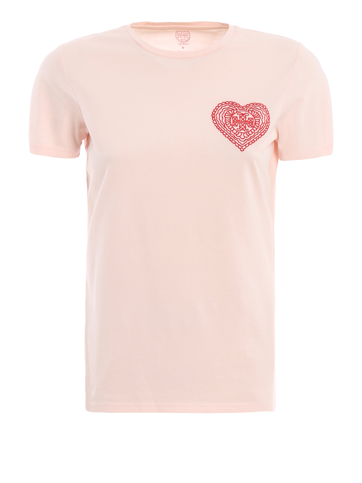 T-shirts Tory Burch - Embroidered heart jersey T-shirt - 53536653