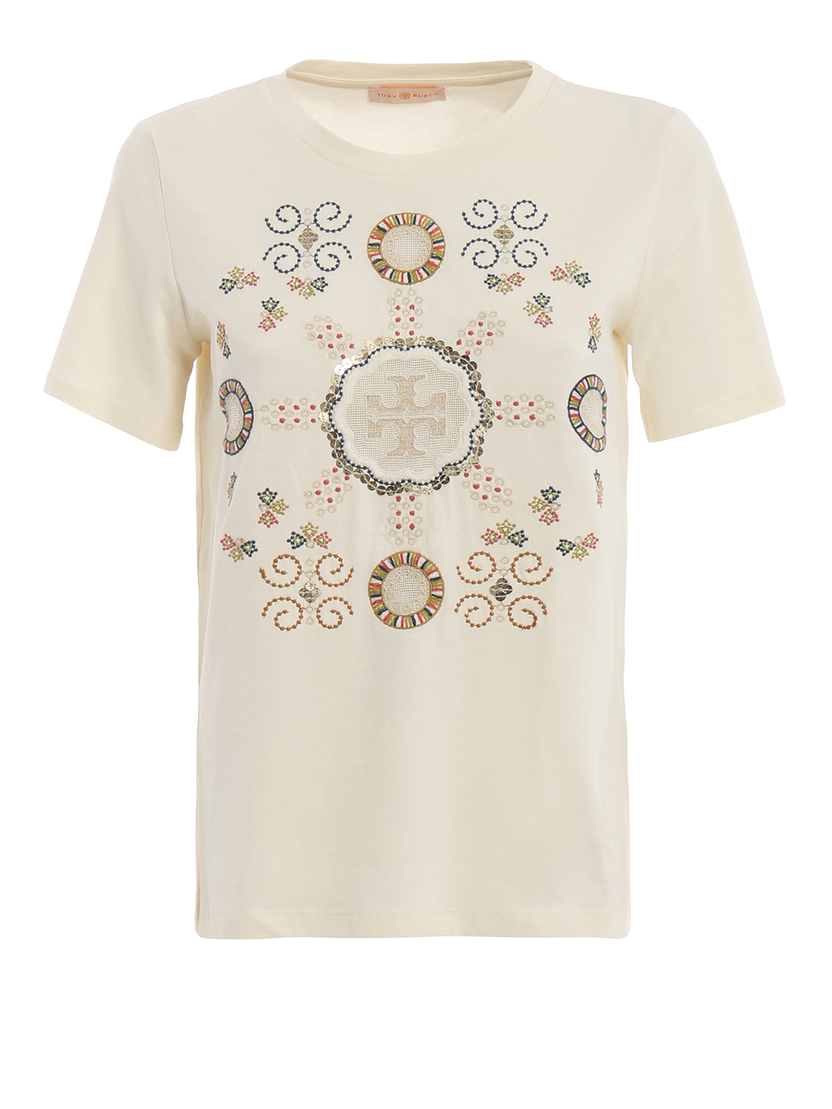 T-shirts Tory Burch - Logo embroidery T-shirt - 56528104 