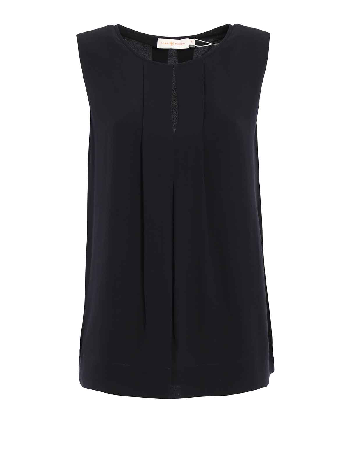 tory burch silk sleeveless top