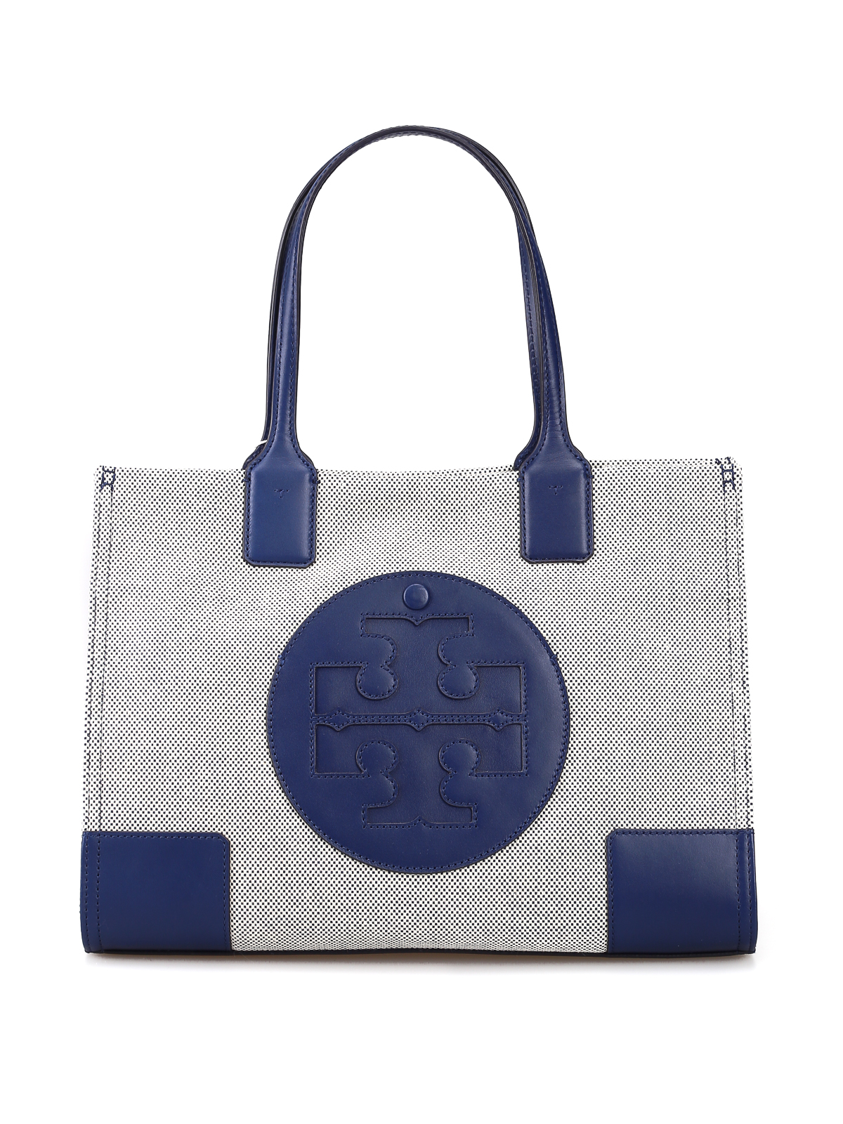 Totes bags Tory Burch - Ella maxi logo blue canvas mini tote bag - 45208410