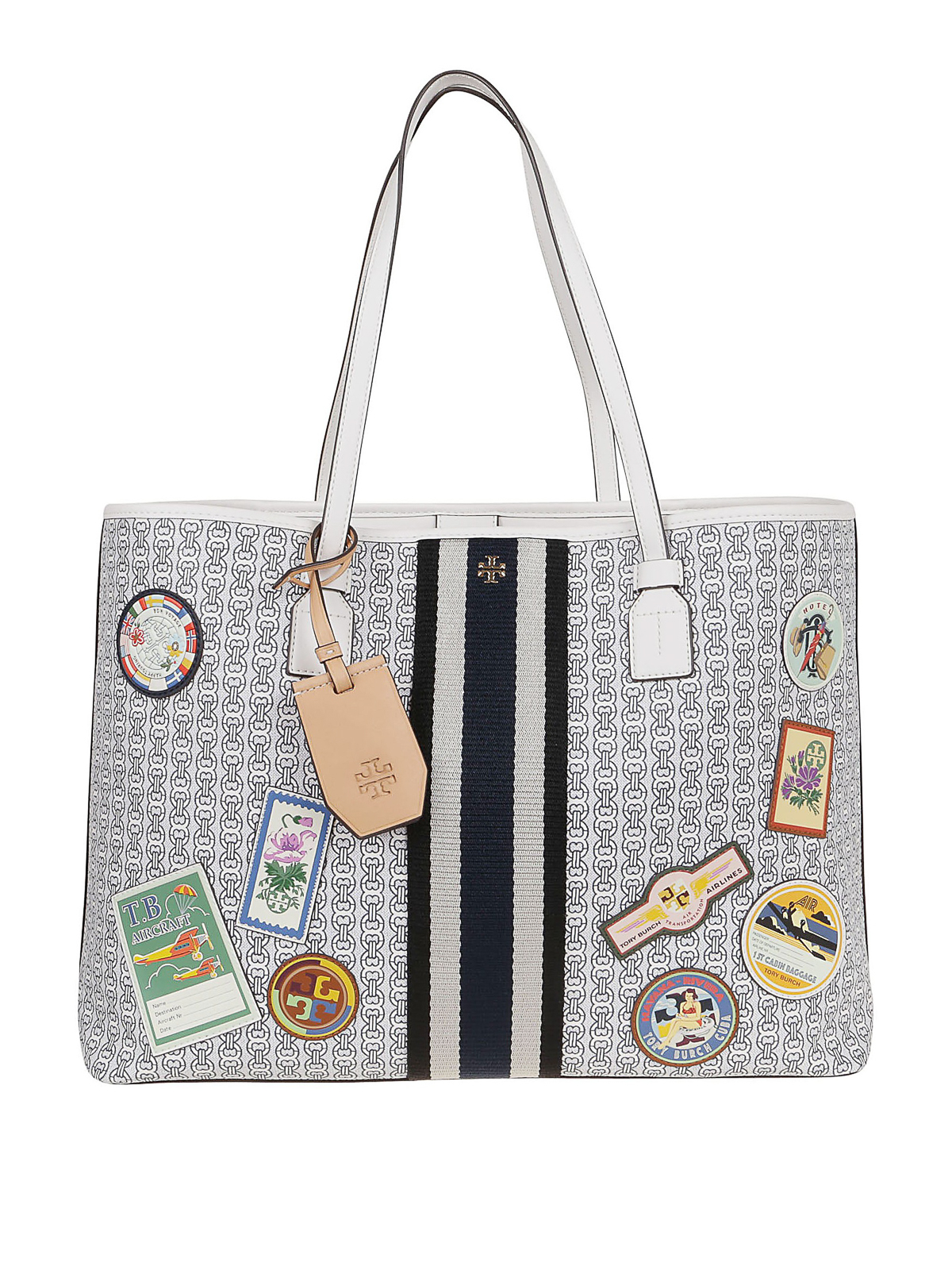 Totes bags Tory Burch - Gemini Link canvas tote with patches - 71922068