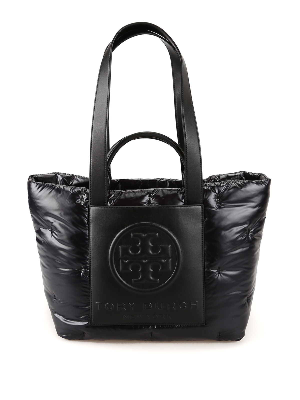 Totes bags Tory Burch - Perry Bombe black quilted nylon tote bag - 56255001