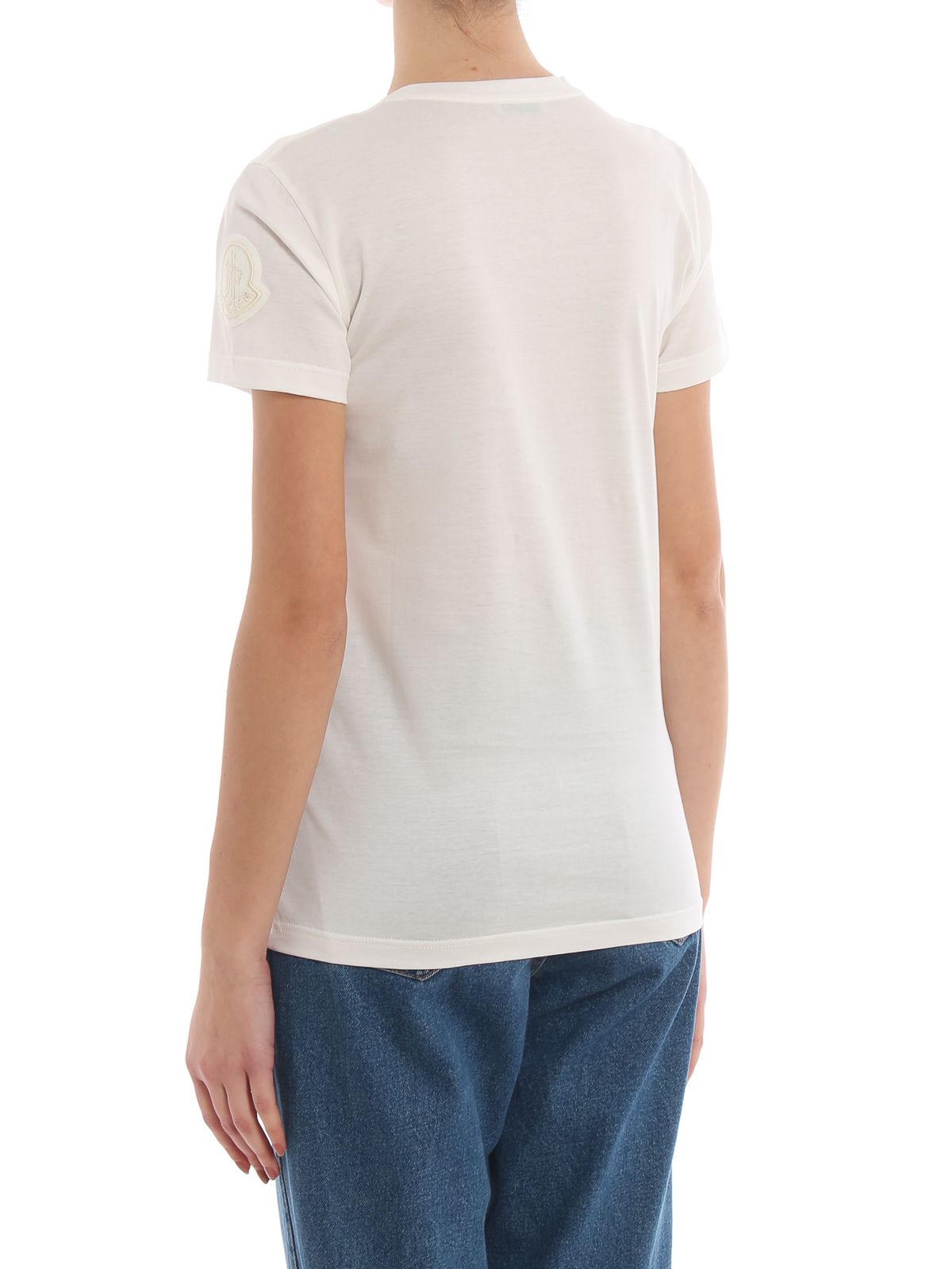 Onrechtvaardig altijd Beter T-shirts Moncler - Total white cotton basic Tee - E10938086261V8002035