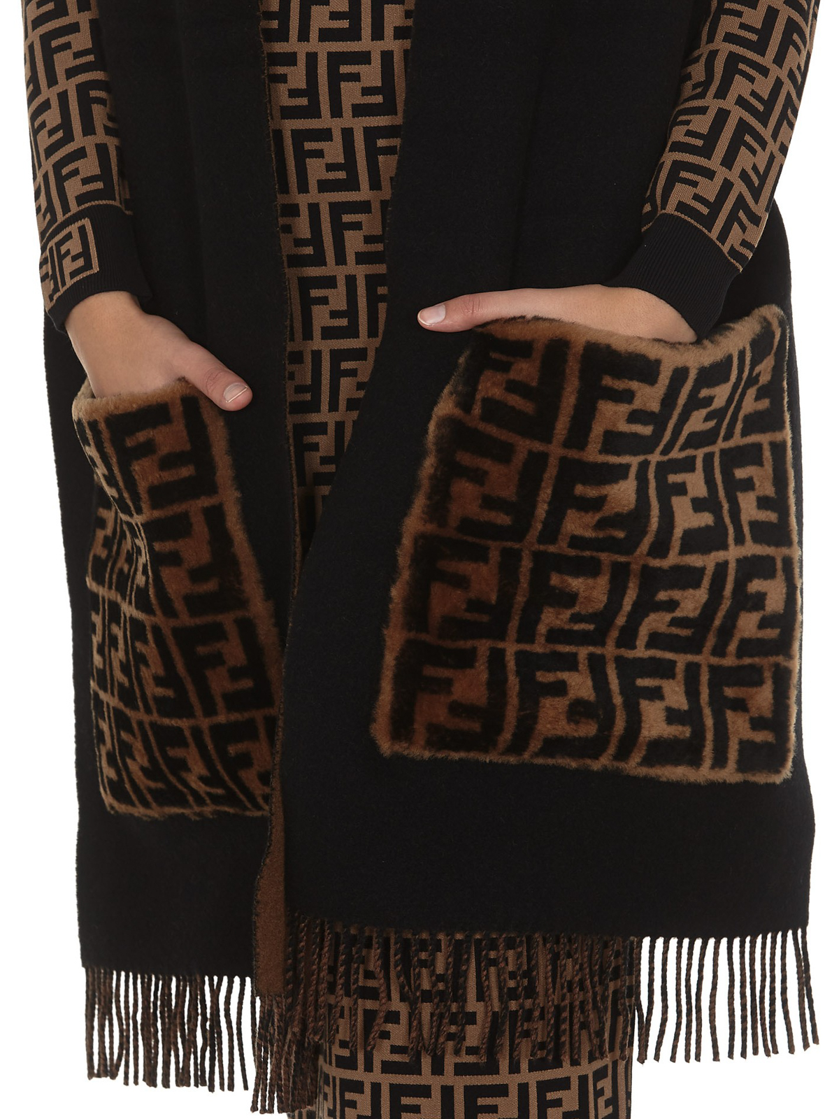 fendi scarf with fur