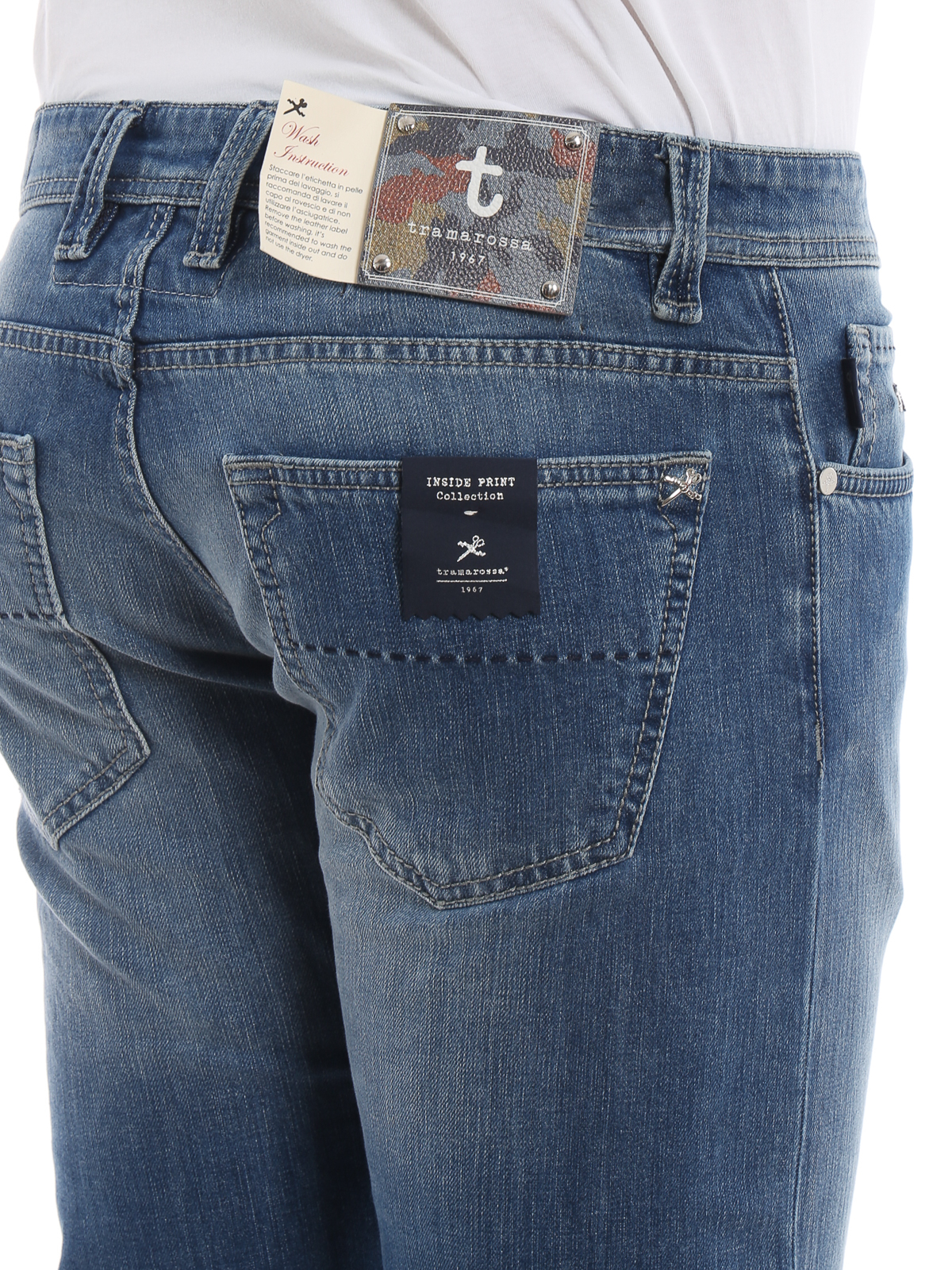 Recover Unparalleled Step Straight leg jeans Tramarossa - 19-80 light wash denim jeans -  21UB51980D214S9E20