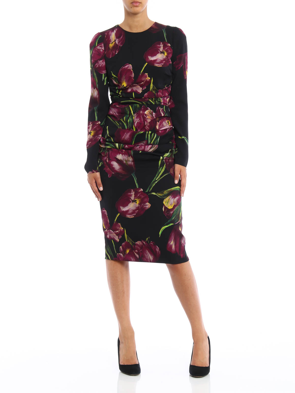 Gabbana - Tulip print silk dress 