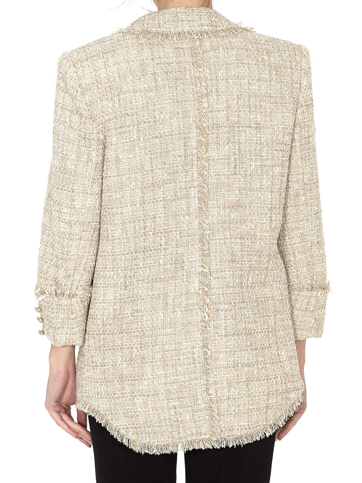 balmain longline blazer
