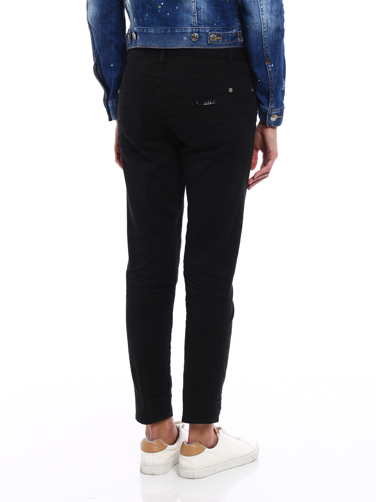 dark denim cropped jeans