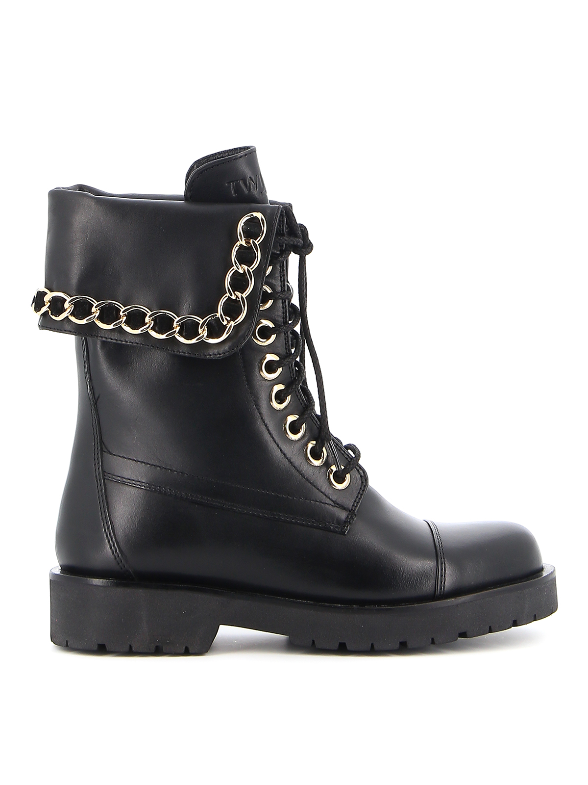 Boots Twinset - Smooth leather boots - 202TCP13A00006 | iKRIX.com