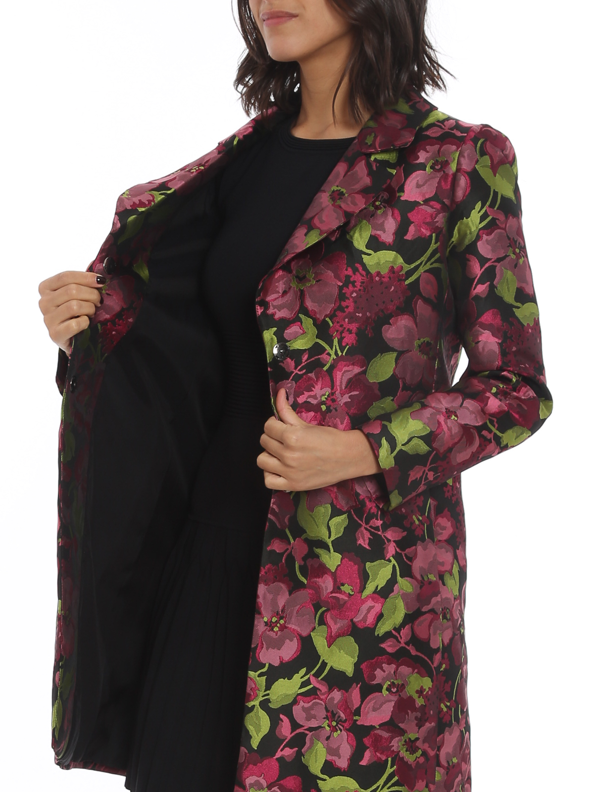 floral print coat