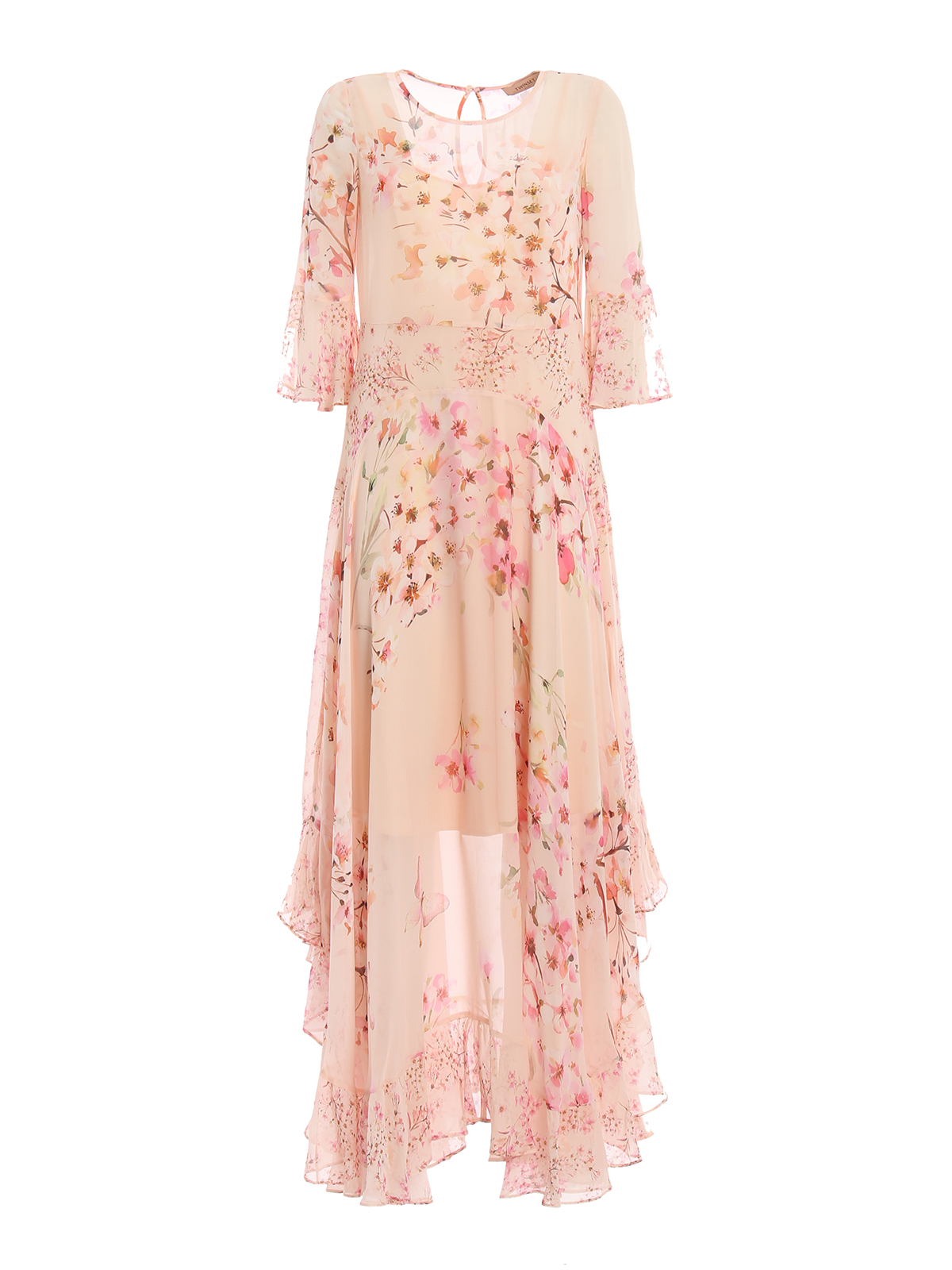 Twinset - Floral print georgette long dress - maxi dresses - 191TP27183631