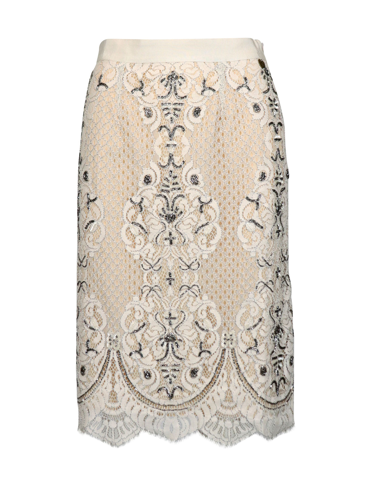 Mini skirts Twinset - Embroidered lace skirt - 201TP246400018 | iKRIX.com