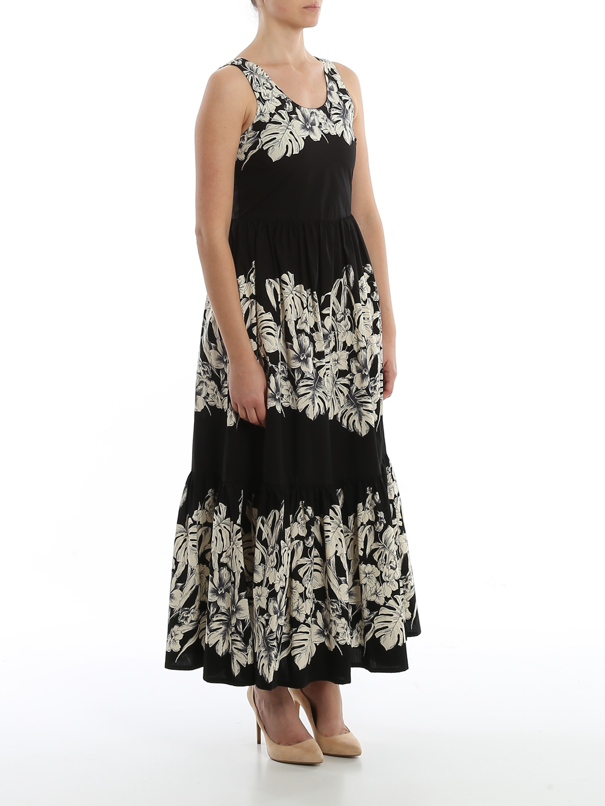 Maxi Dresses Twinset Floral Printed Poplin Dress 201tt231305160 
