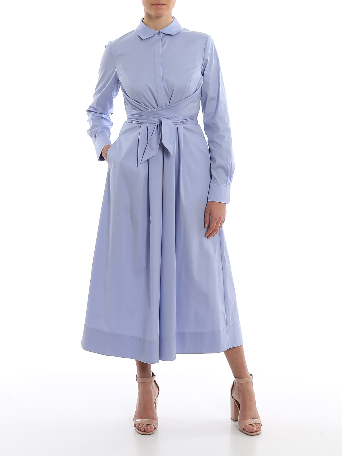 Maxi dresses Twinset - Pleated skirt shirt dress - 201MP218C00523