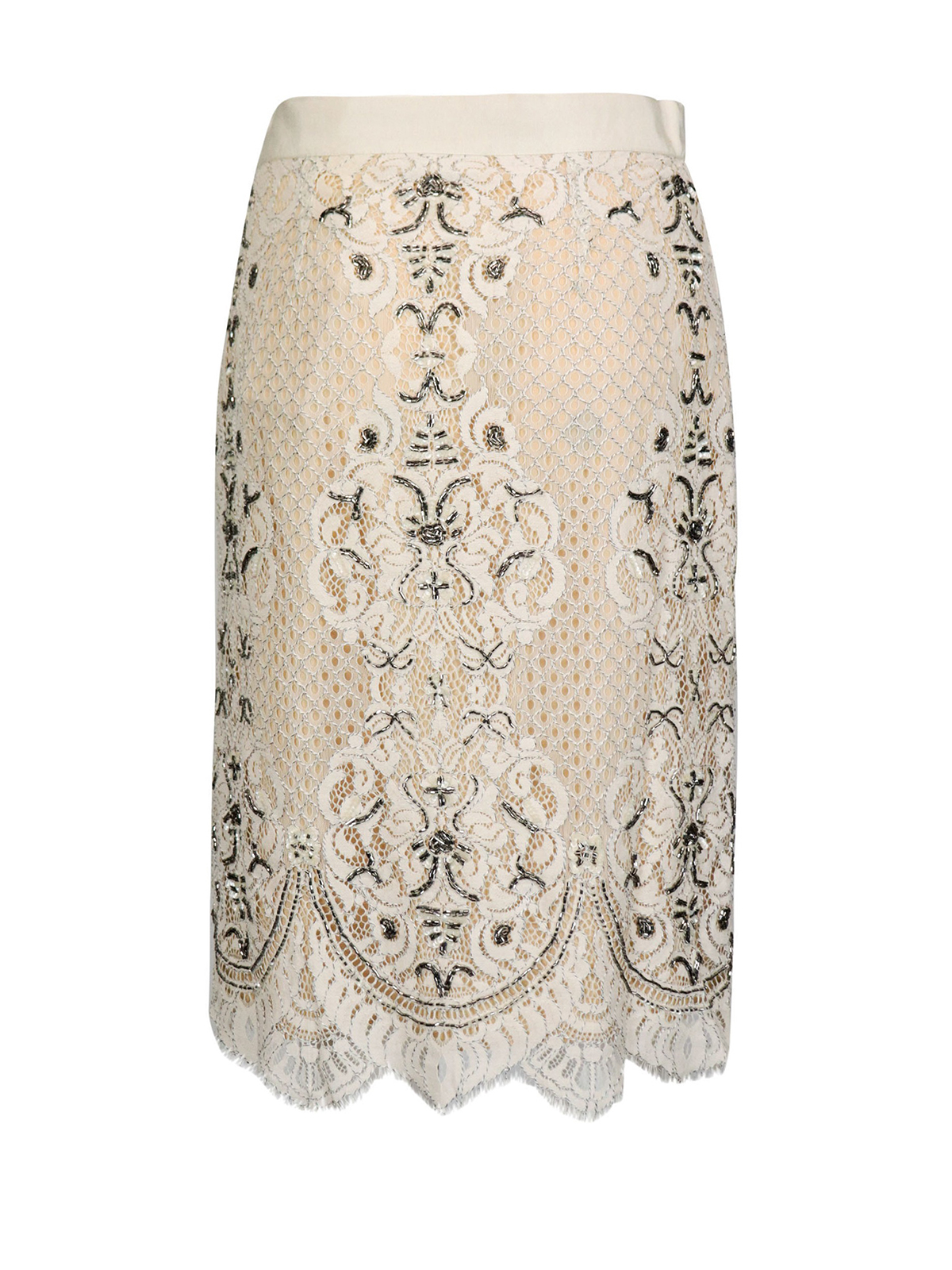 Mini skirts Twinset - Embroidered lace skirt - 201TP246400018 | iKRIX.com