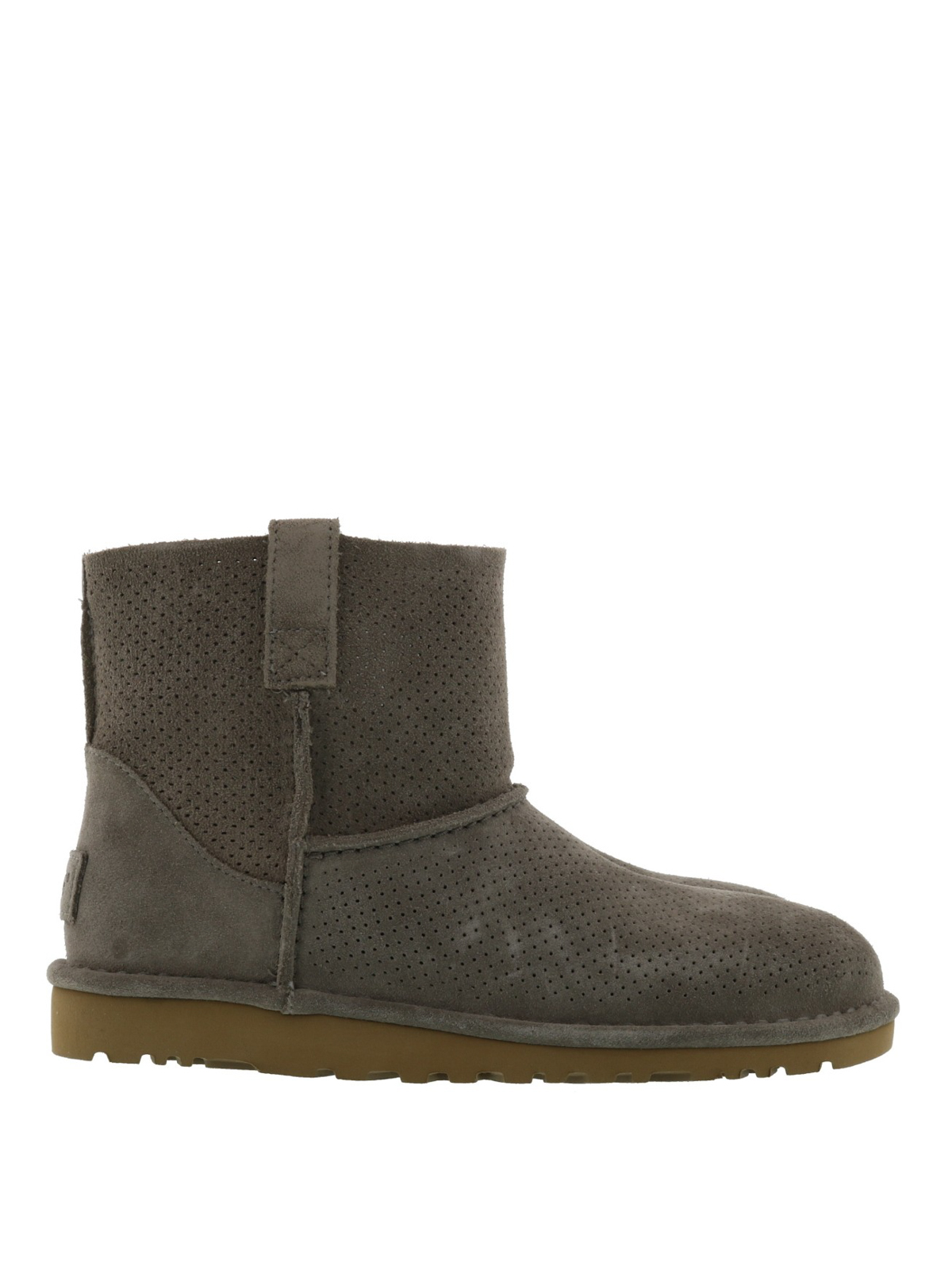 Ugg - Mini Perf taupe suede ankle boots 