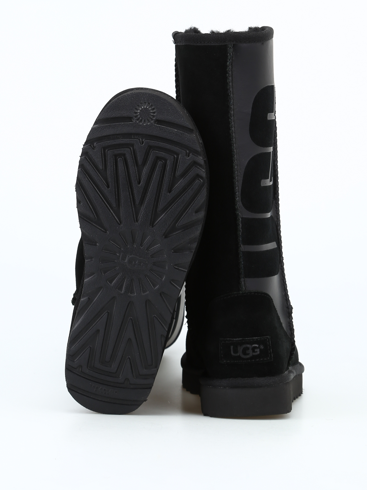 Classic Tall Ugg Rubber black boots 